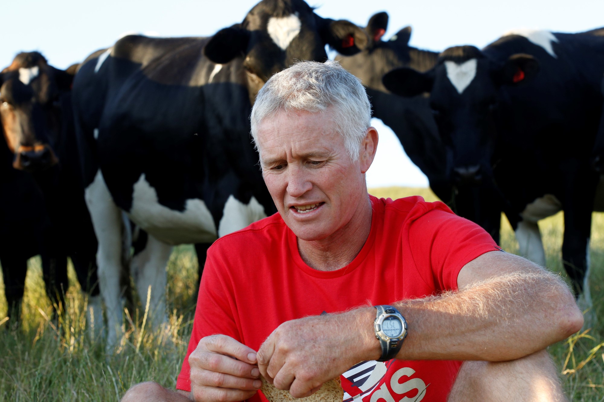 Marc Gascoigne on the farm