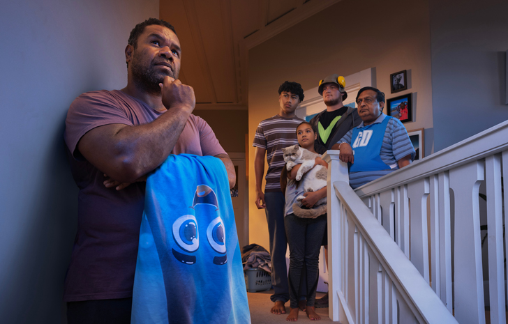 Man standing on the stairs in deep thought