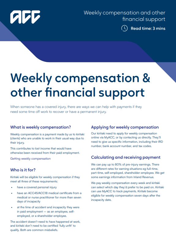 Weekly comp quick guides