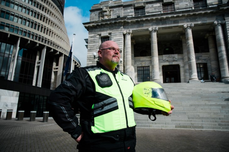 Ross Gratton stands outside Parliament