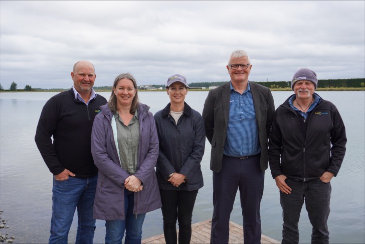 A group photo showing dairy farm operator and Farmstrong champion Geoff Spark, ACC Workplace Safety 