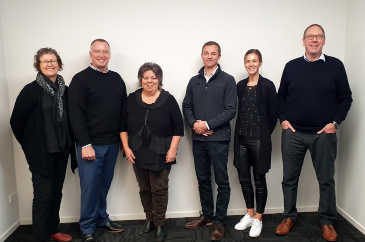 A team photo of staff members from the New Zealand Trucking Association. 