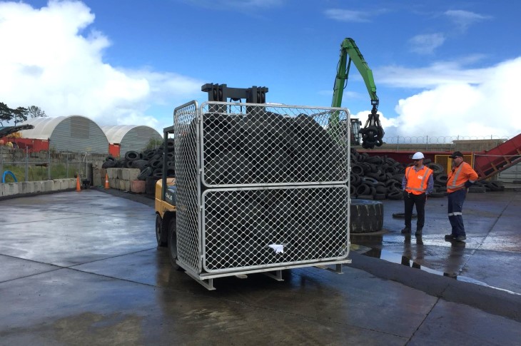The aluminium pallet cage developed by Reloc8 NZ.