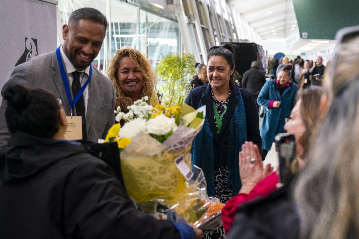 Eldon Paea at the ACC Rongoā Māori Conference. 