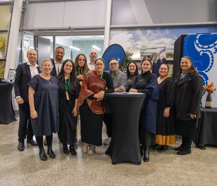 A team photo of ACC staff members at the ACC Rongoā Māori Conference.