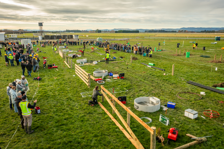 An aerial photo of the Young Farmer of the Year competition.